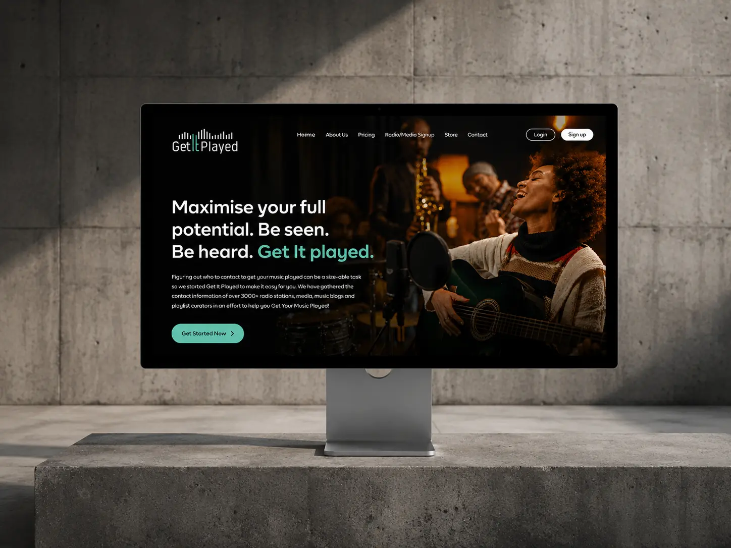 Brand identity and digital design work for Get It Played